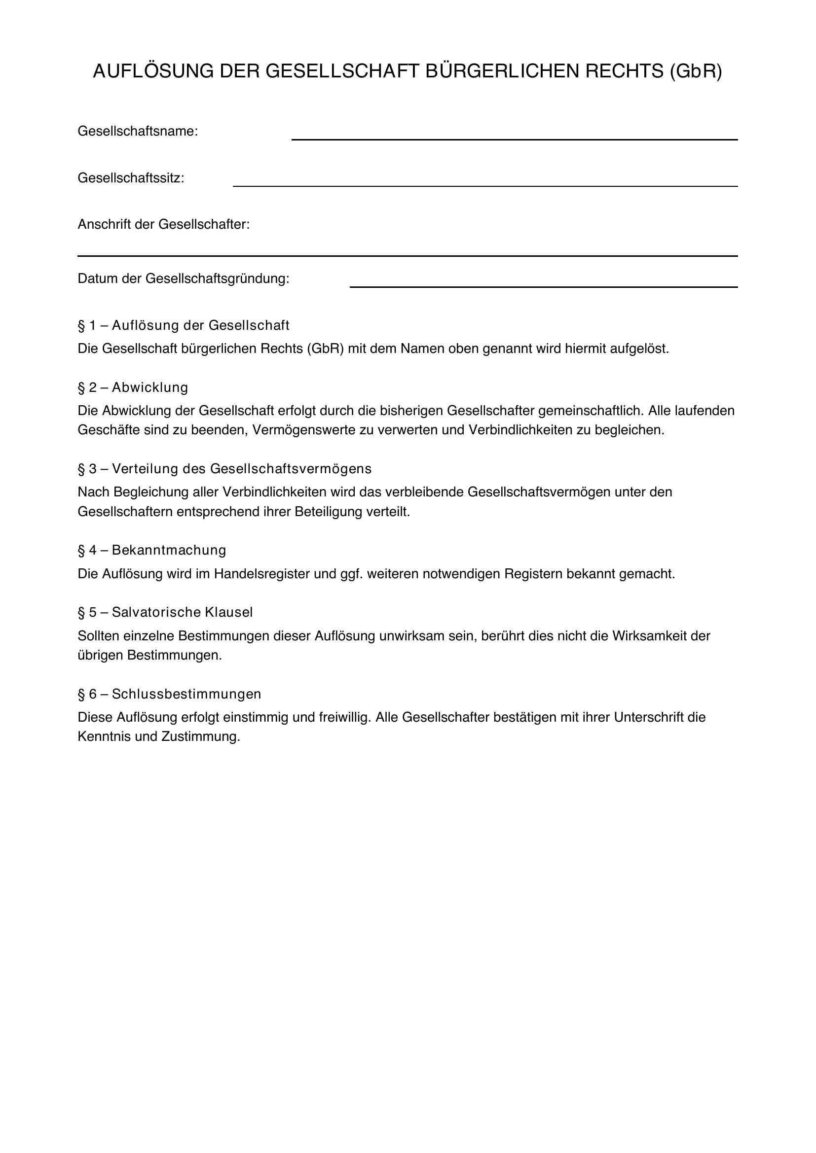 Auflösung Gbr Muster